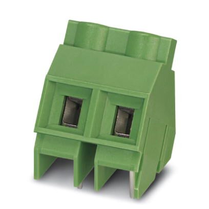 Phoenix Contact PCB Terminal Block; SMKDS 5/ 2-9.5; 2 Positions; 32A; 1000V; #24 - 10; Screw w/ Tension Sleeve Connection; Green